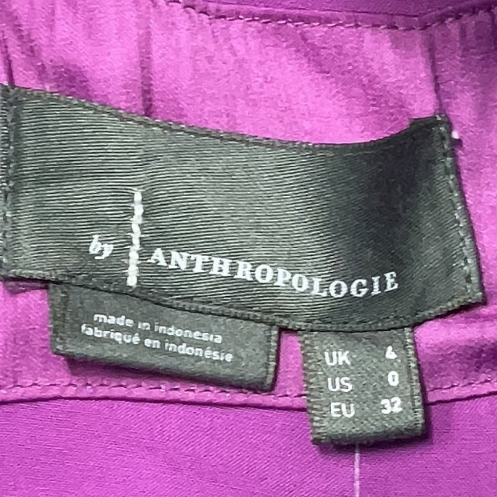 Anthropologie Purple V-Neck Vibrant Mini Dress Women’s Size 0 XXS XS NWT - Picture 6 of 9